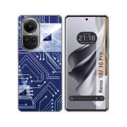 Funda Silicona para Oppo Reno 10 5G / 10 Pro 5G diseño Circuito Dibujos