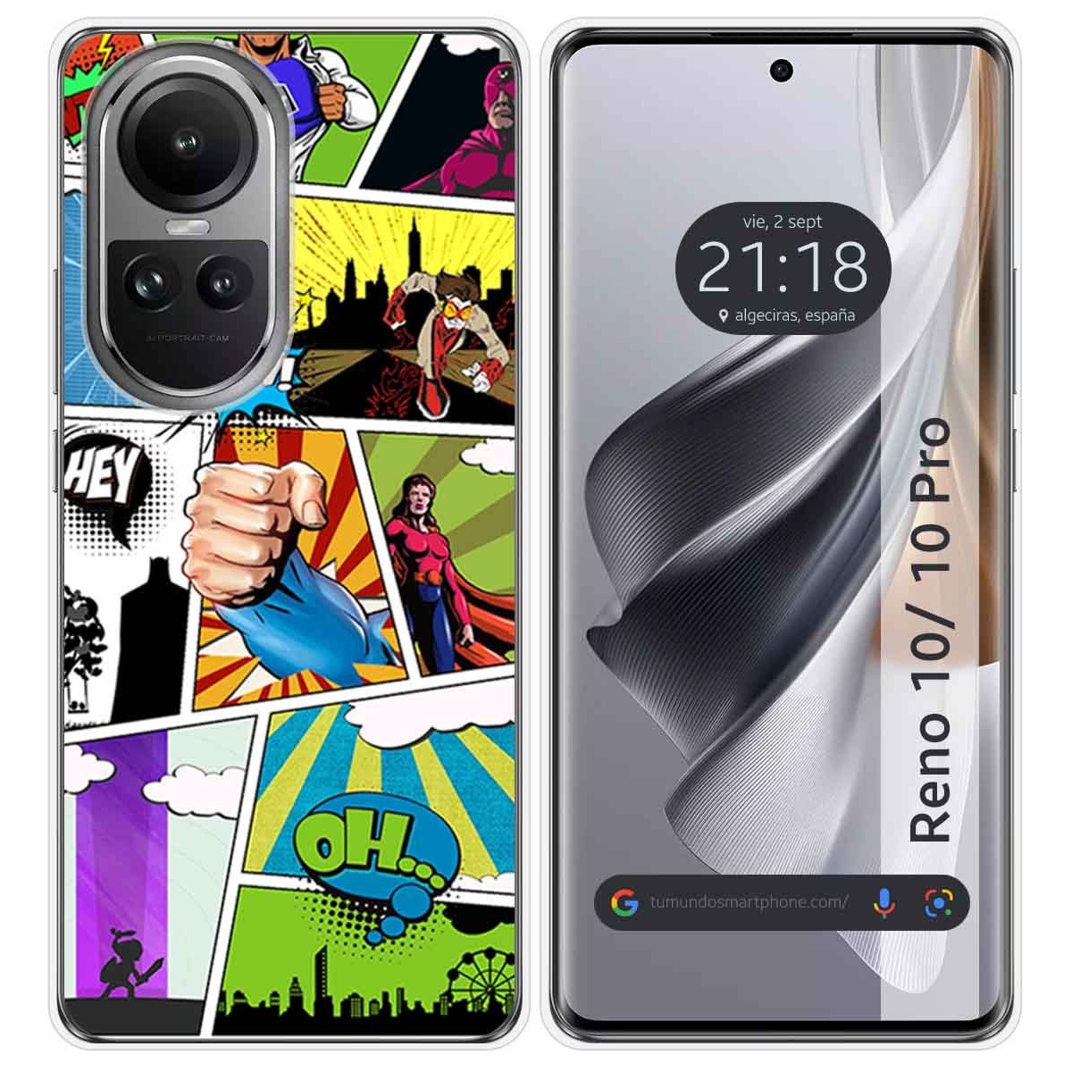 Funda Silicona para Oppo Reno 10 5G / 10 Pro 5G diseño Comic Dibujos