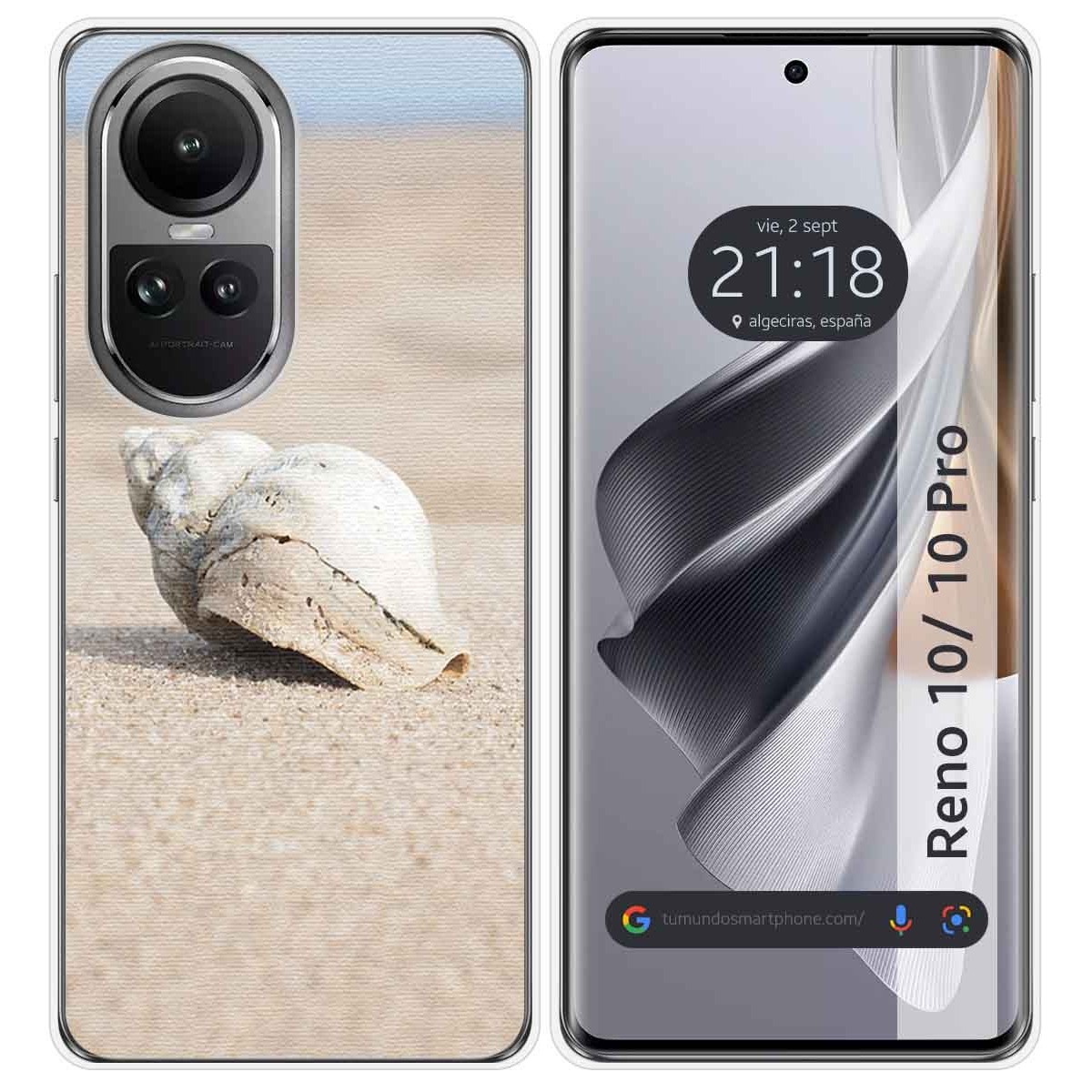 Funda Silicona para Oppo Reno 10 5G / 10 Pro 5G diseño Concha Dibujos