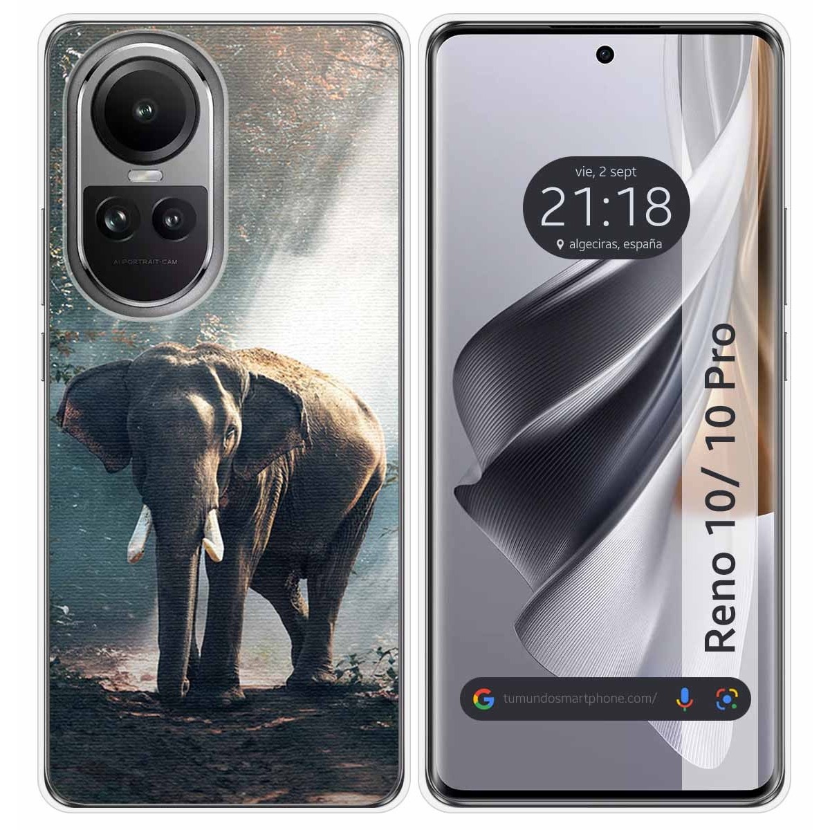 Funda Silicona para Oppo Reno 10 5G / 10 Pro 5G diseño Elefante Dibujos