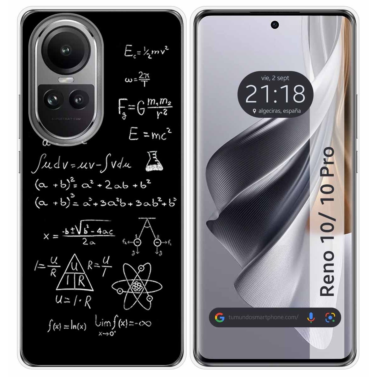 Funda Silicona para Oppo Reno 10 5G / 10 Pro 5G diseño Formulas Dibujos