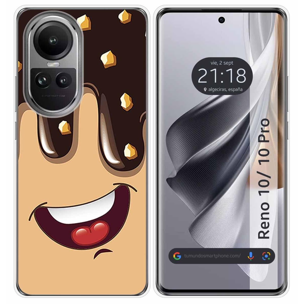 Funda Silicona para Oppo Reno 10 5G / 10 Pro 5G diseño Helado Chocolate Dibujos