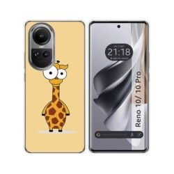 Funda Silicona para Oppo Reno 10 5G / 10 Pro 5G diseño Jirafa Dibujos