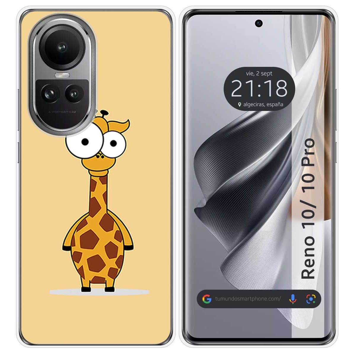 Funda Silicona para Oppo Reno 10 5G / 10 Pro 5G diseño Jirafa Dibujos