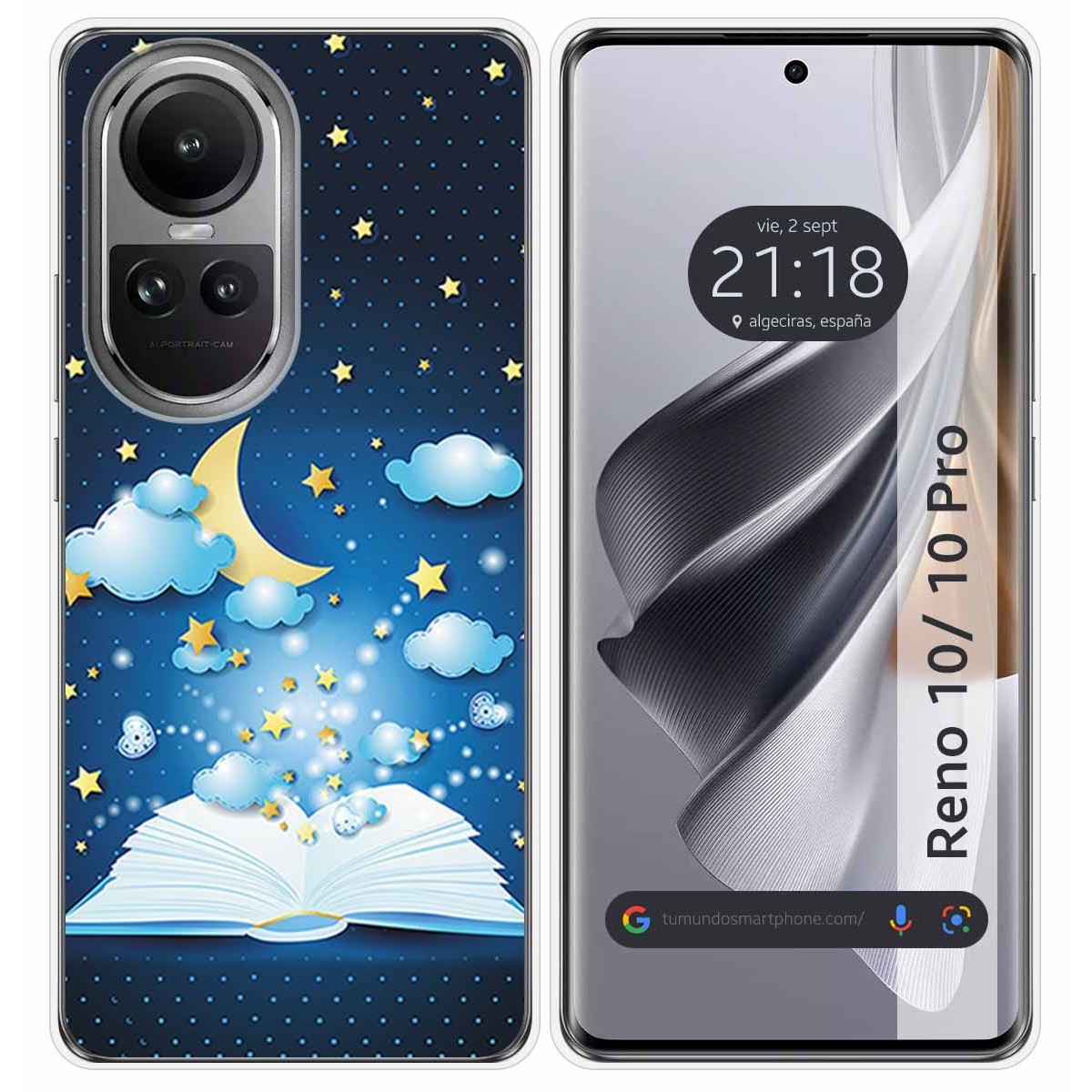 Funda Silicona para Oppo Reno 10 5G / 10 Pro 5G diseño Libro Cuentos Dibujos