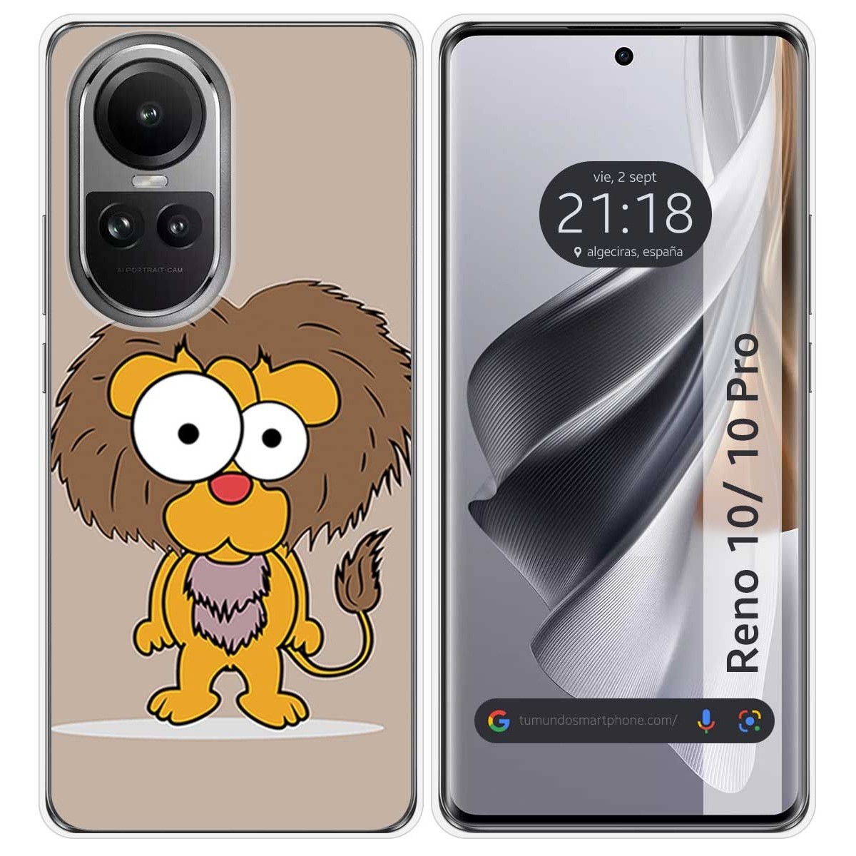 Funda Silicona para Oppo Reno 10 5G / 10 Pro 5G diseño Leon Dibujos