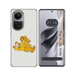 Funda Silicona para Oppo Reno 10 5G / 10 Pro 5G diseño Leones Dibujos