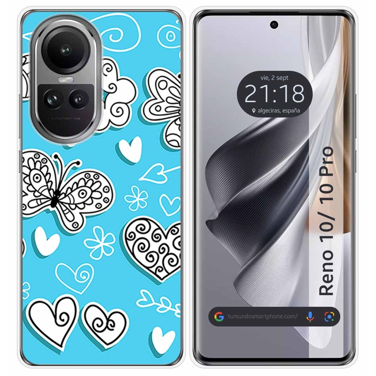Funda Silicona para Oppo Reno 10 5G / 10 Pro 5G diseño Mariposas Dibujos