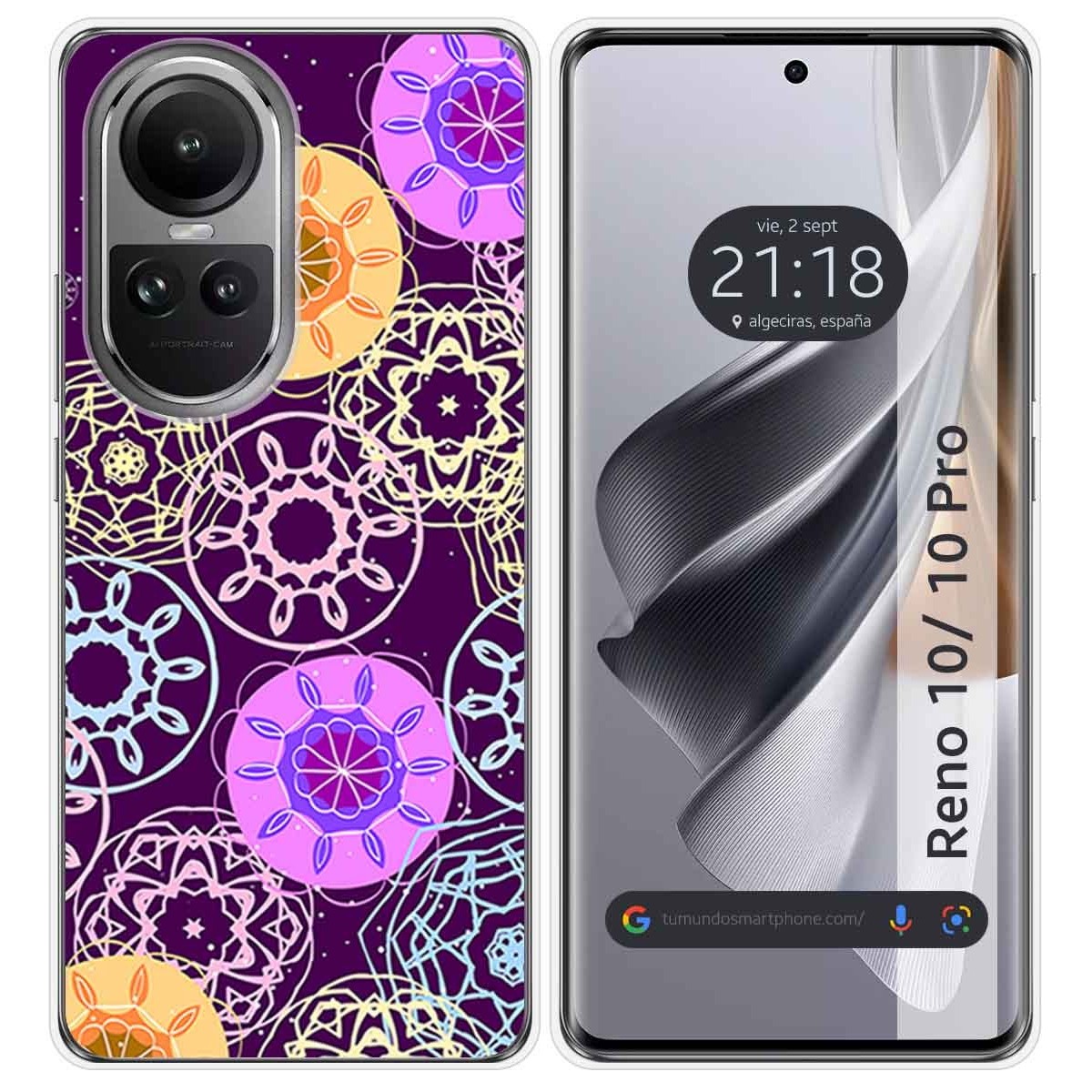 Funda Silicona para Oppo Reno 10 5G / 10 Pro 5G diseño Radial Dibujos
