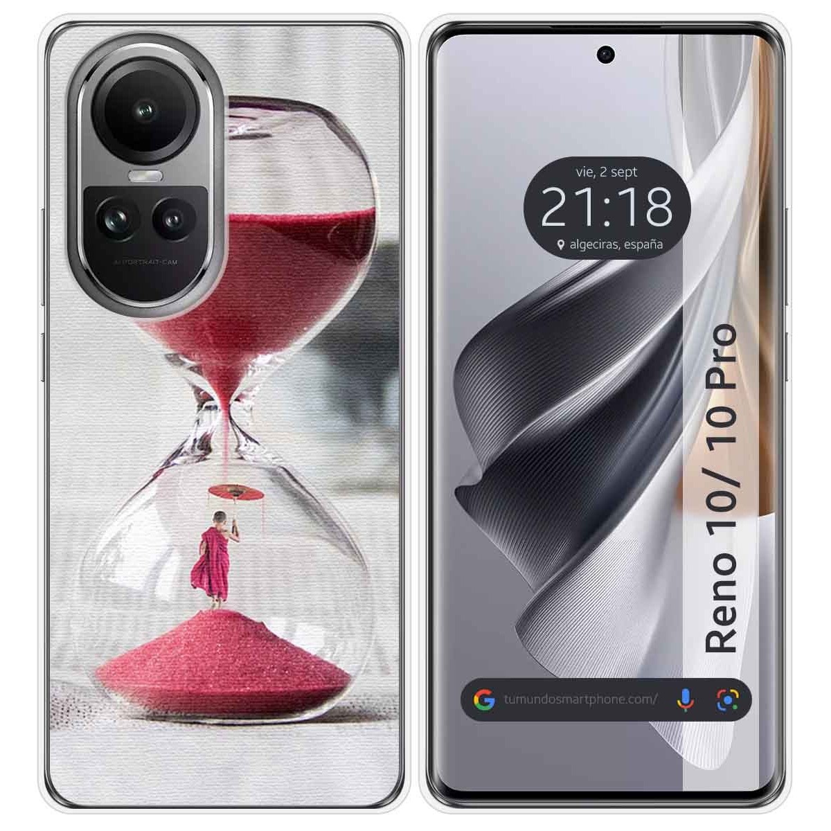 Funda Silicona para Oppo Reno 10 5G / 10 Pro 5G diseño Reloj Dibujos