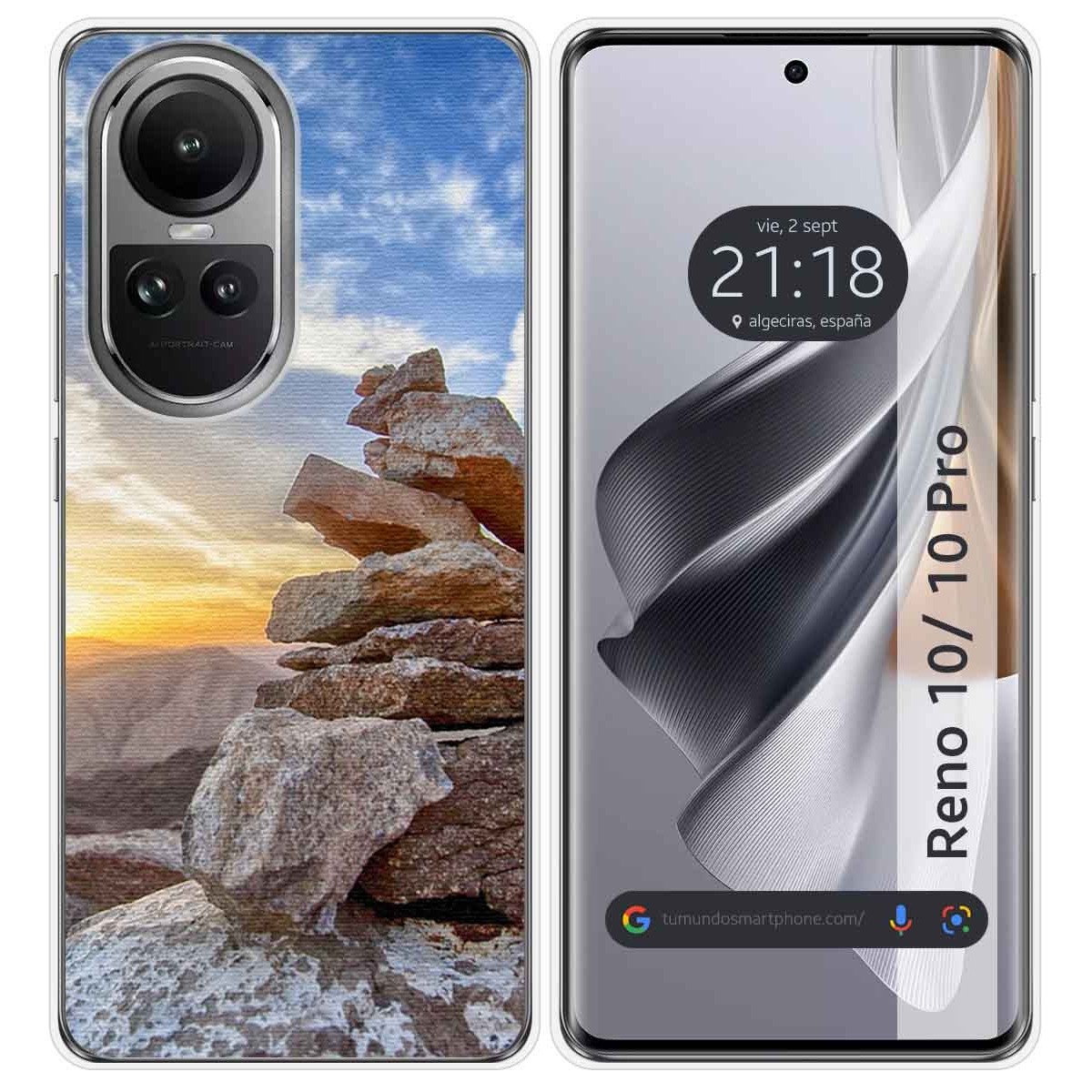 Funda Silicona para Oppo Reno 10 5G / 10 Pro 5G diseño Sunset Dibujos