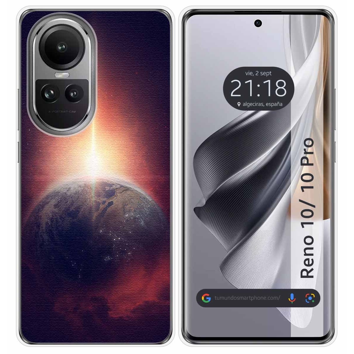 Funda Silicona para Oppo Reno 10 5G / 10 Pro 5G diseño Tierra Dibujos