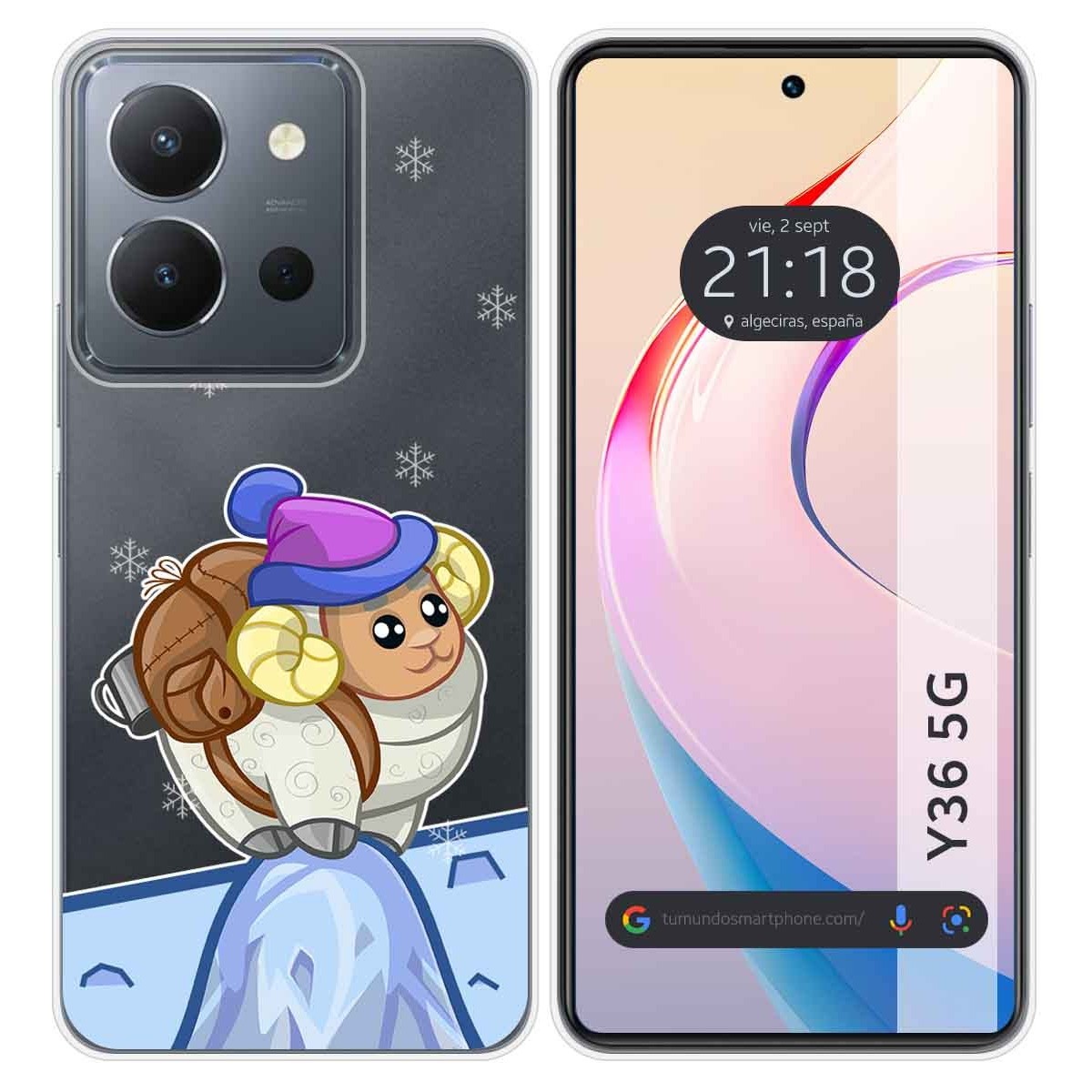Funda Silicona Transparente para Vivo Y36 4G / 5G diseño Cabra Dibujos