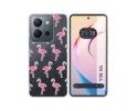 Funda Silicona Transparente para Vivo Y36 4G / 5G diseño Flamenco Dibujos