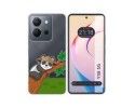 Funda Silicona Transparente para Vivo Y36 4G / 5G diseño Panda Dibujos