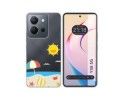 Funda Silicona Transparente para Vivo Y36 4G / 5G diseño Playa Dibujos