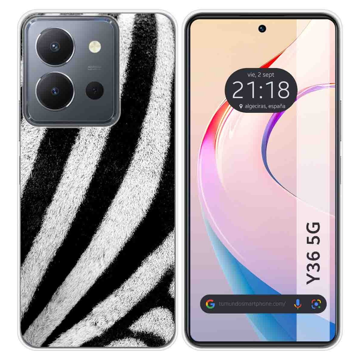 Funda Silicona para Vivo Y36 4G / 5G diseño Animal 02 Dibujos