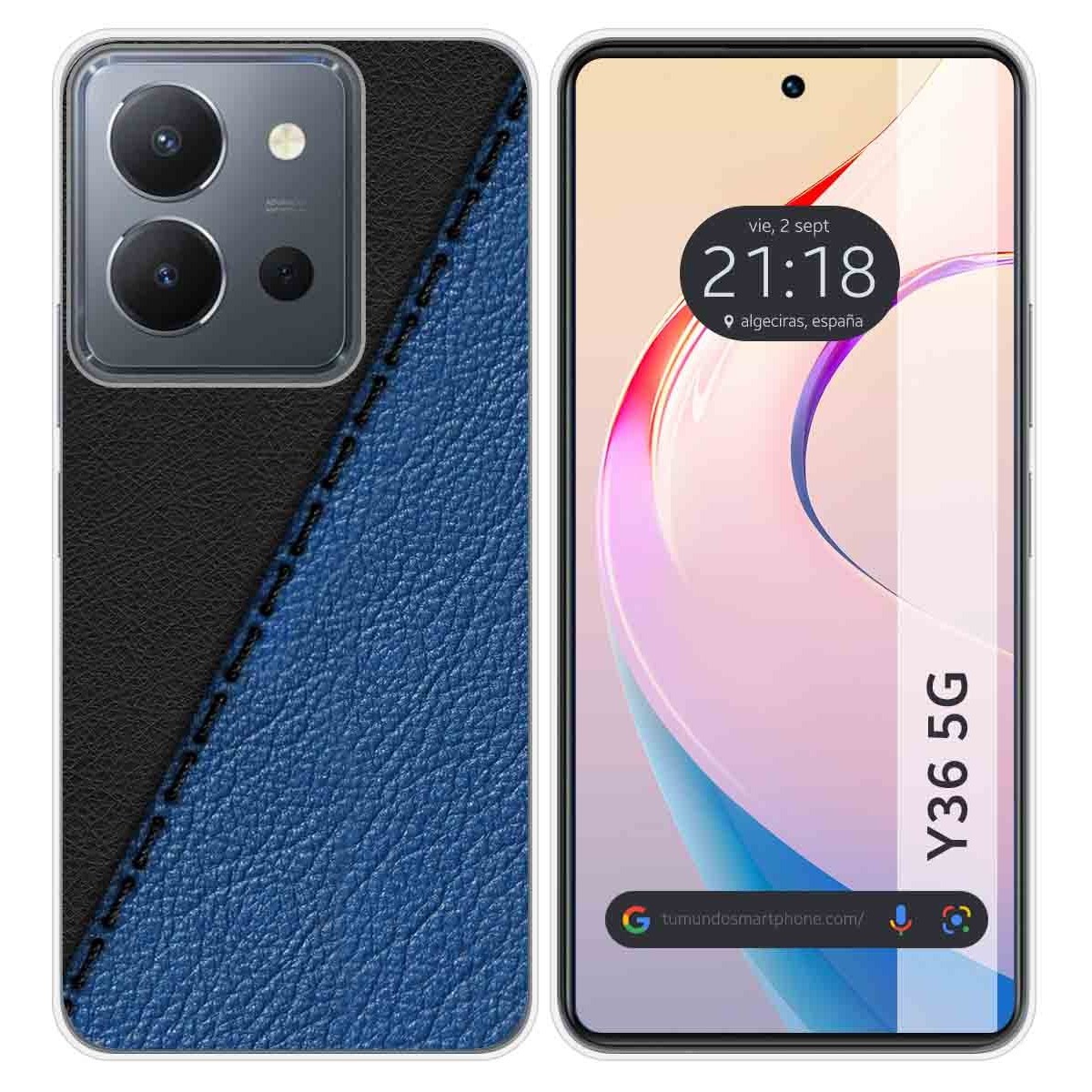 Funda Silicona para Vivo Y36 4G / 5G diseño Cuero 02 Dibujos
