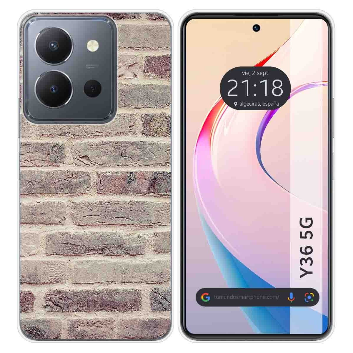 Funda Silicona para Vivo Y36 4G / 5G diseño Ladrillo 01 Dibujos