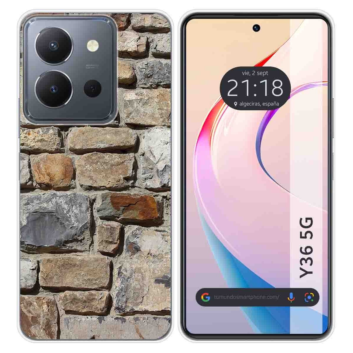 Funda Silicona para Vivo Y36 4G / 5G diseño Ladrillo 03 Dibujos