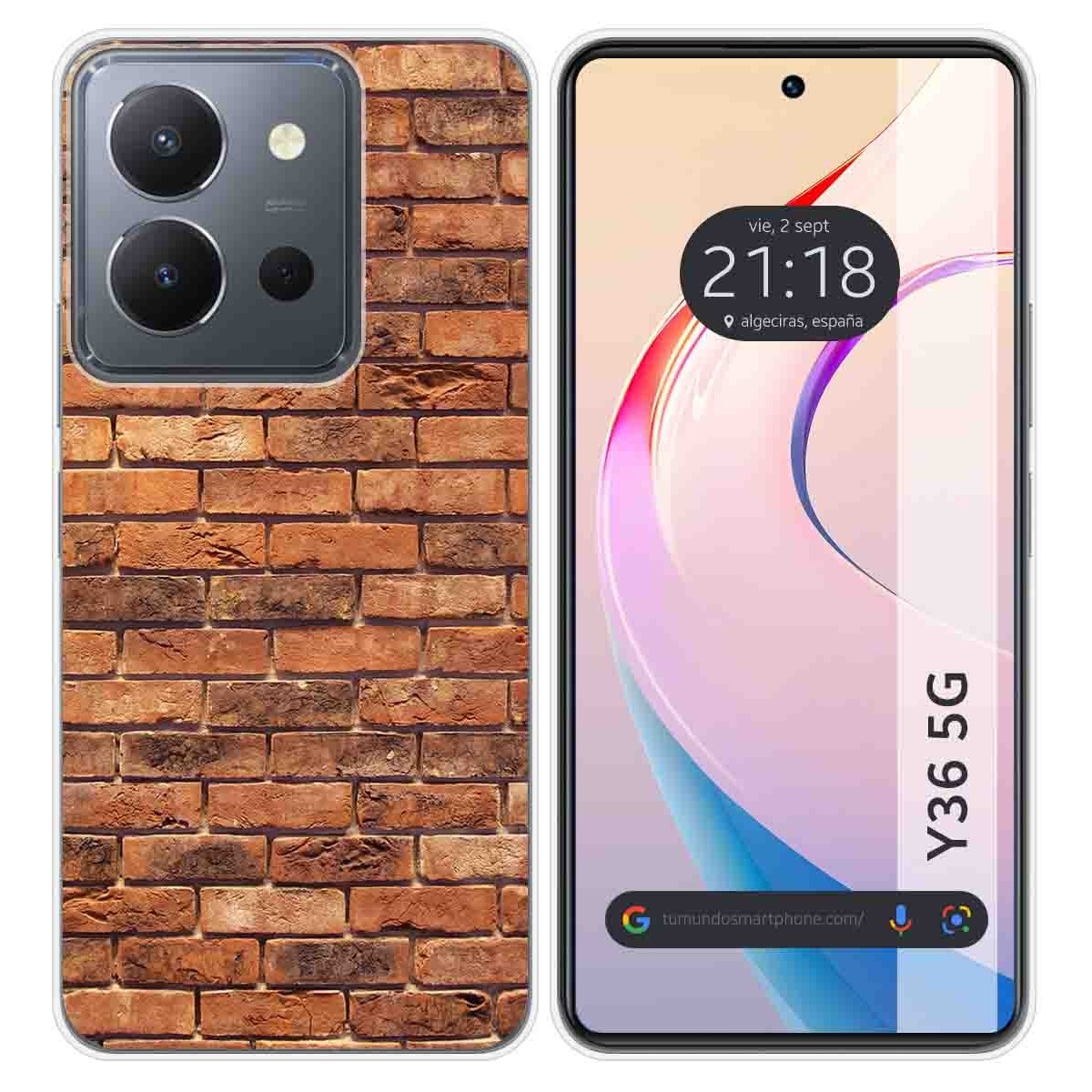 Funda Silicona para Vivo Y36 4G / 5G diseño Ladrillo 04 Dibujos