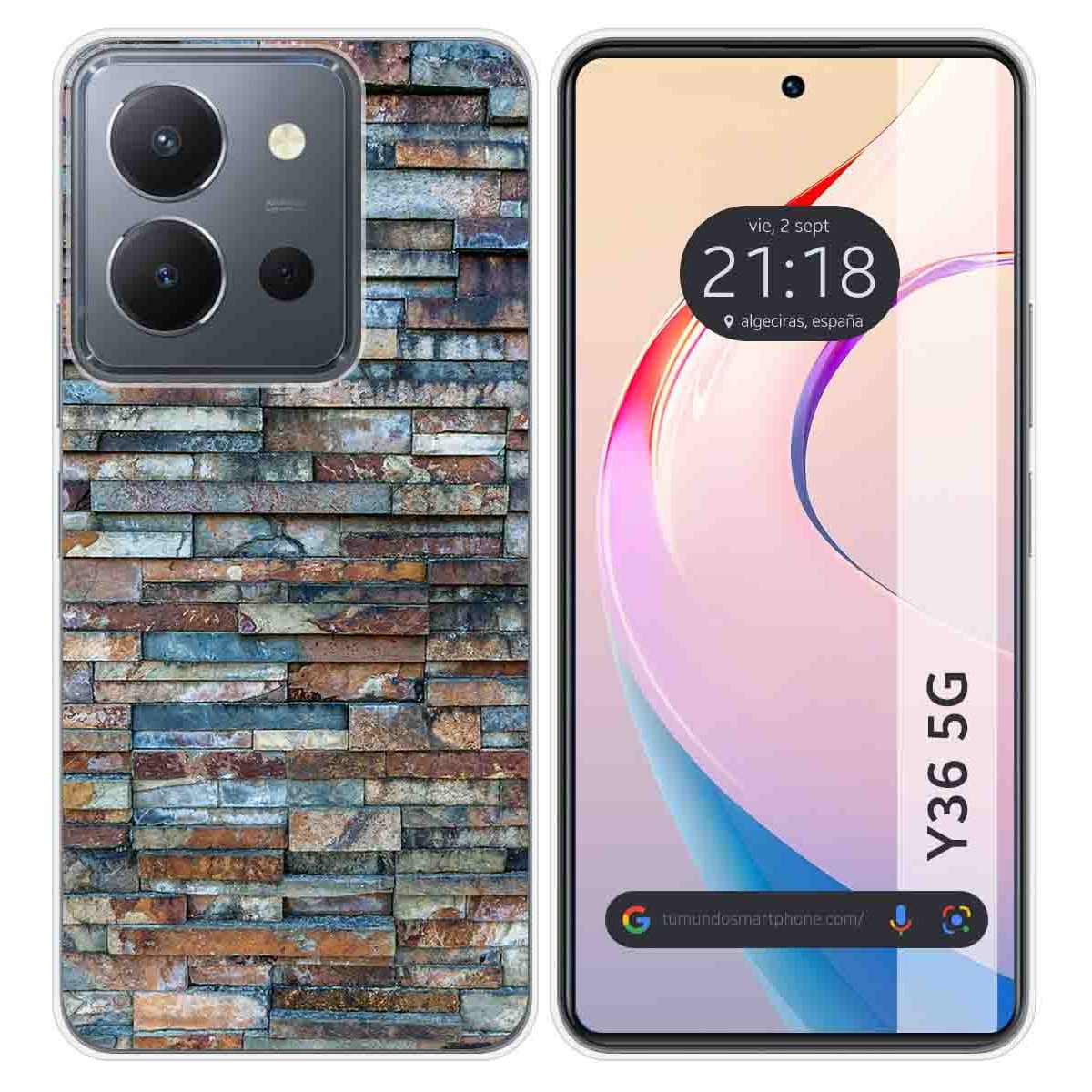 Funda Silicona para Vivo Y36 4G / 5G diseño Ladrillo 05 Dibujos