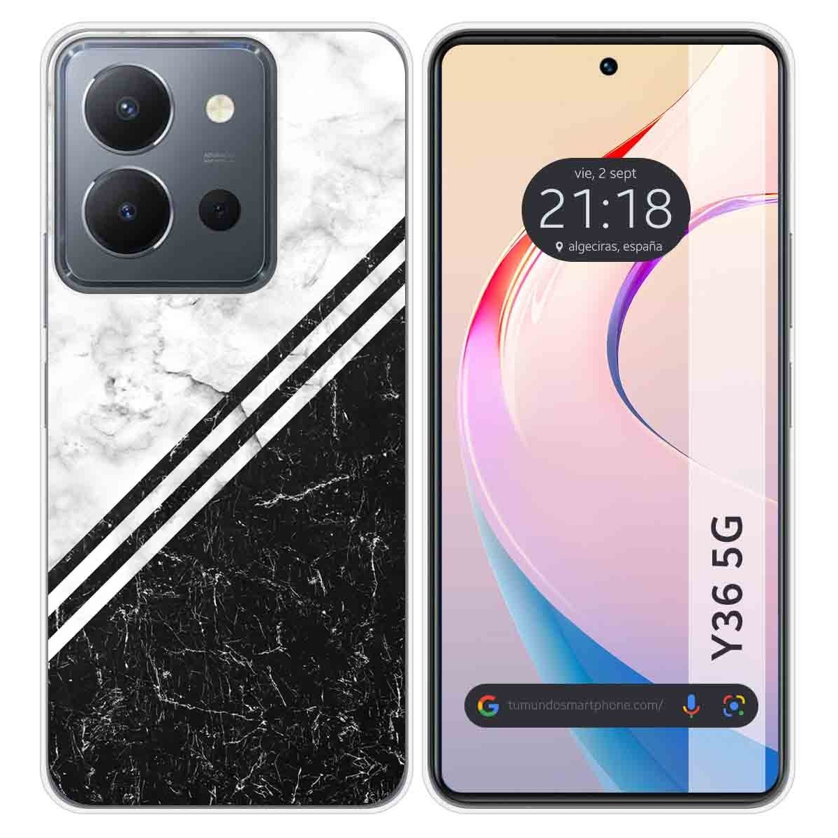 Funda Silicona para Vivo Y36 4G / 5G diseño Mármol 01 Dibujos