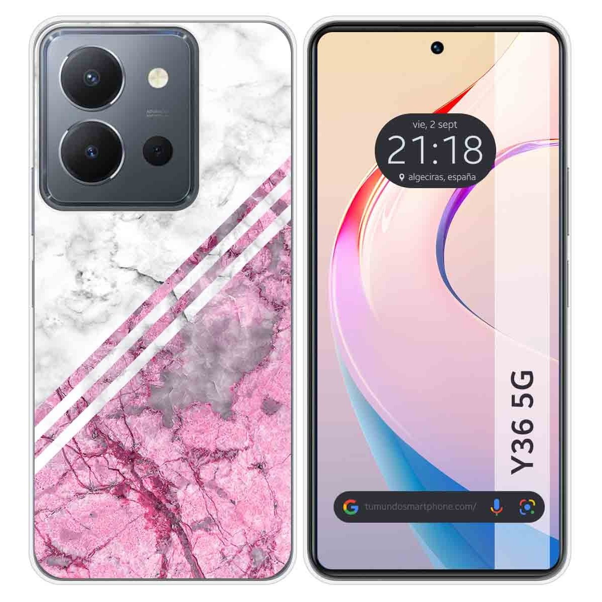Funda Silicona para Vivo Y36 4G / 5G diseño Mármol 03 Dibujos