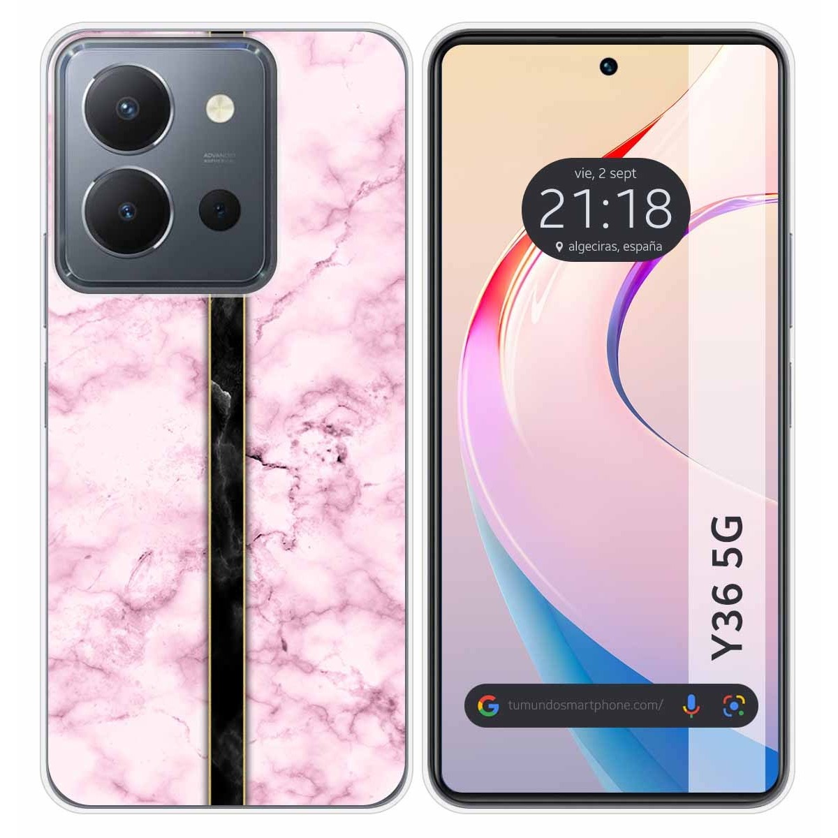 Funda Silicona para Vivo Y36 4G / 5G diseño Mármol 04 Dibujos