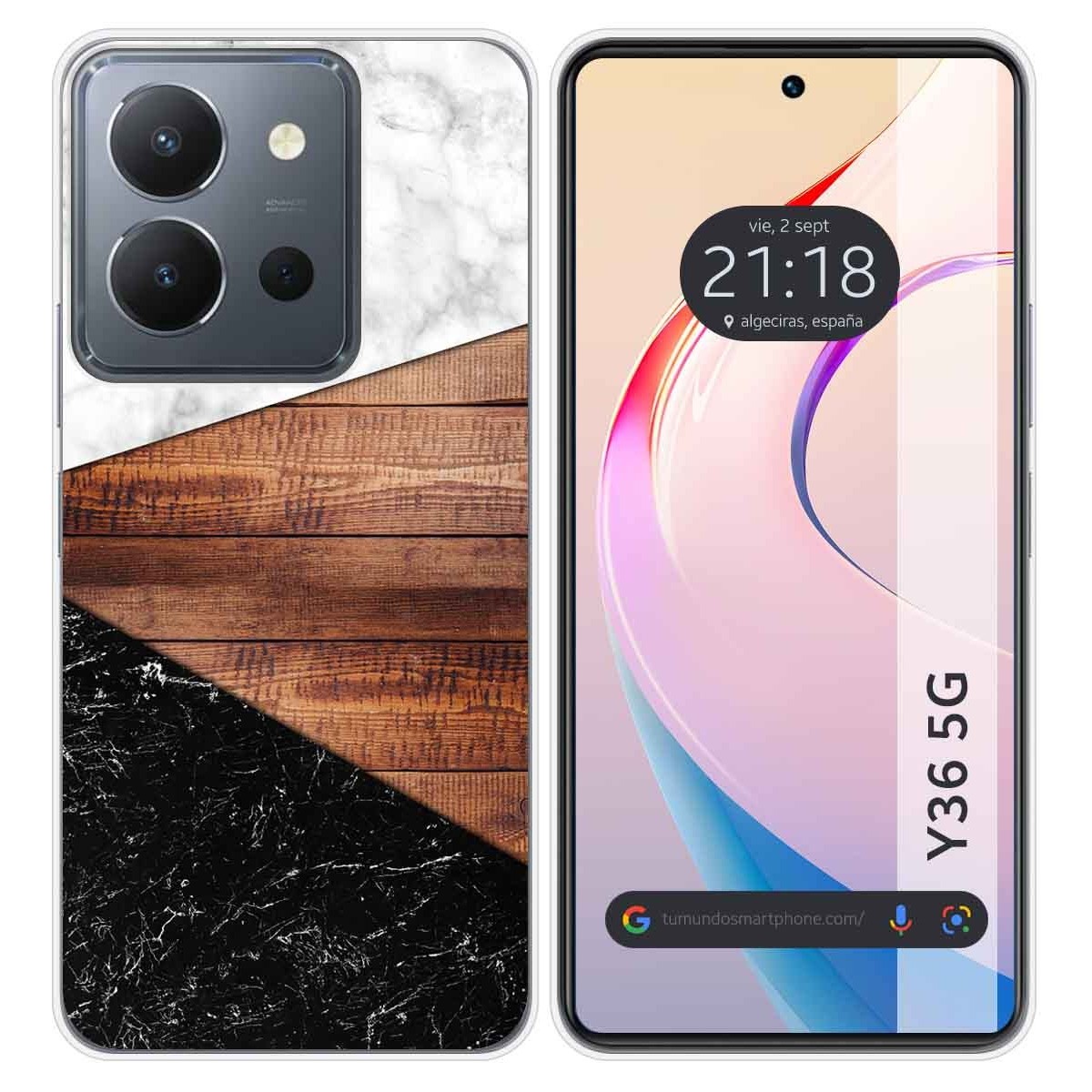 Funda Silicona para Vivo Y36 4G / 5G diseño Mármol 11 Dibujos