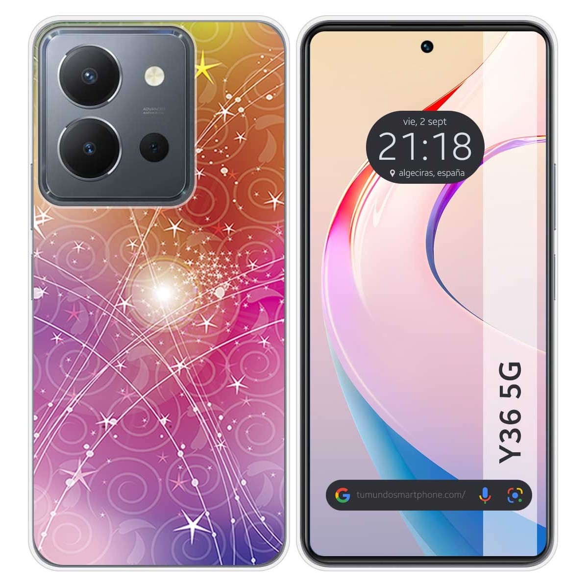 Funda Silicona para Vivo Y36 4G / 5G diseño Abstracto Dibujos