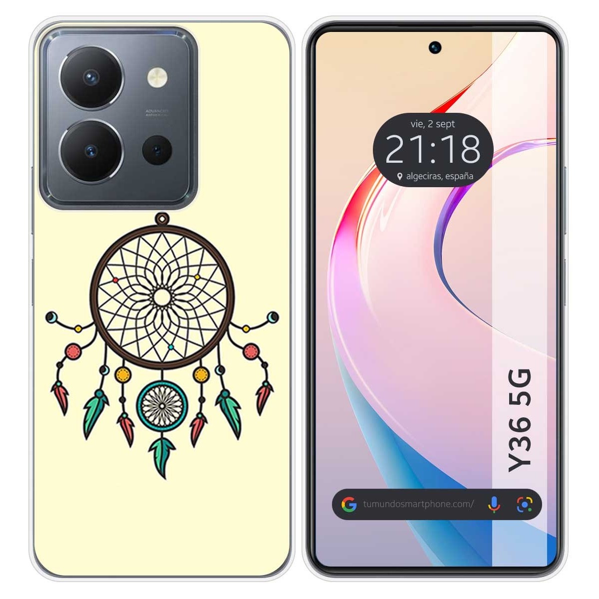 Funda Silicona para Vivo Y36 4G / 5G diseño Atrapasueños Dibujos