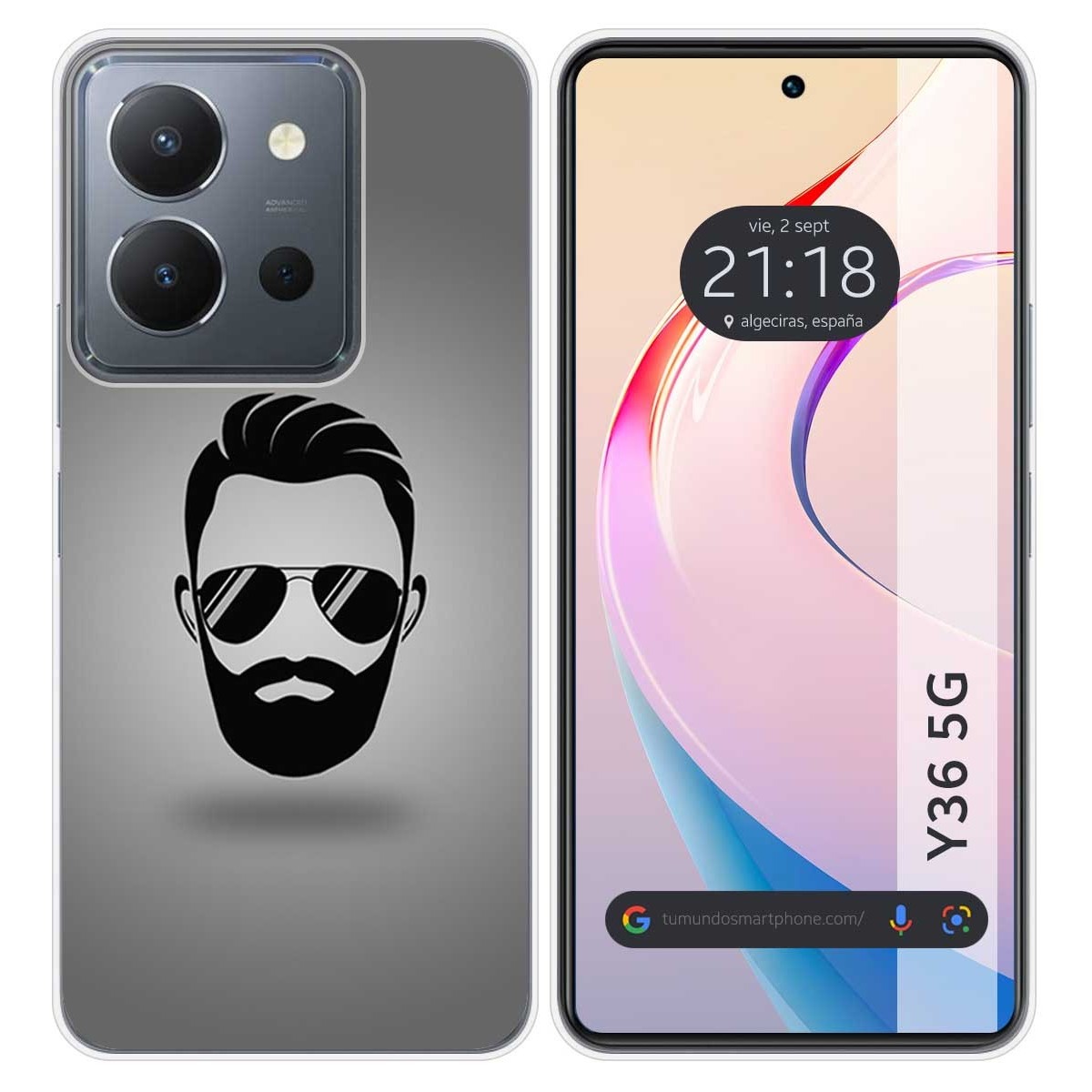Funda Silicona para Vivo Y36 4G / 5G diseño Barba Dibujos
