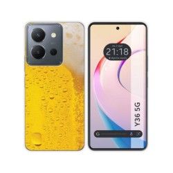 Funda Silicona para Vivo Y36 4G / 5G diseño Cerveza Dibujos