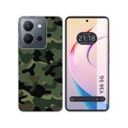 Funda Silicona para Vivo Y36 4G / 5G diseño Camuflaje Dibujos