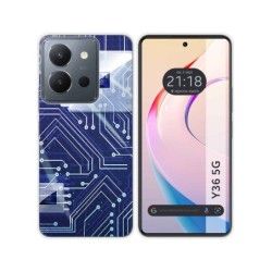 Funda Silicona para Vivo Y36 4G / 5G diseño Circuito Dibujos
