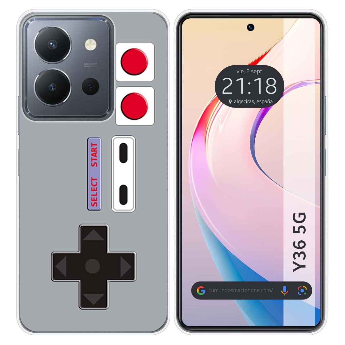 Funda Silicona para Vivo Y36 4G / 5G diseño Consola Dibujos
