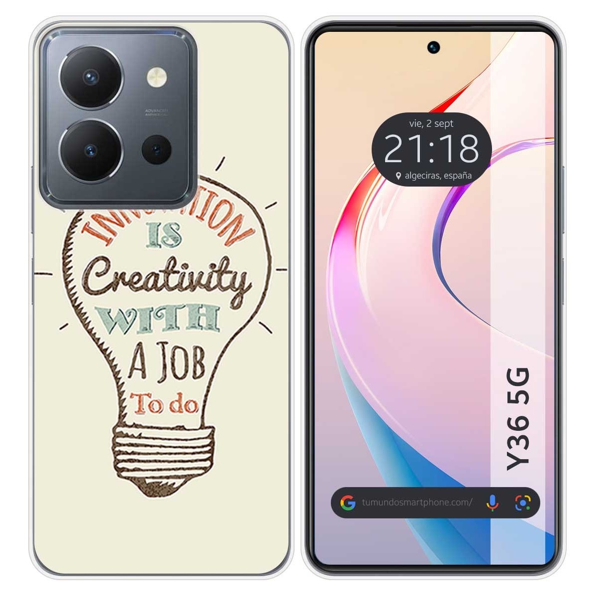 Funda Silicona para Vivo Y36 4G / 5G diseño Creativity Dibujos