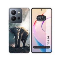 Funda Silicona para Vivo Y36 4G / 5G diseño Elefante Dibujos