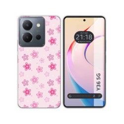 Funda Silicona para Vivo Y36 4G / 5G diseño Flores Dibujos