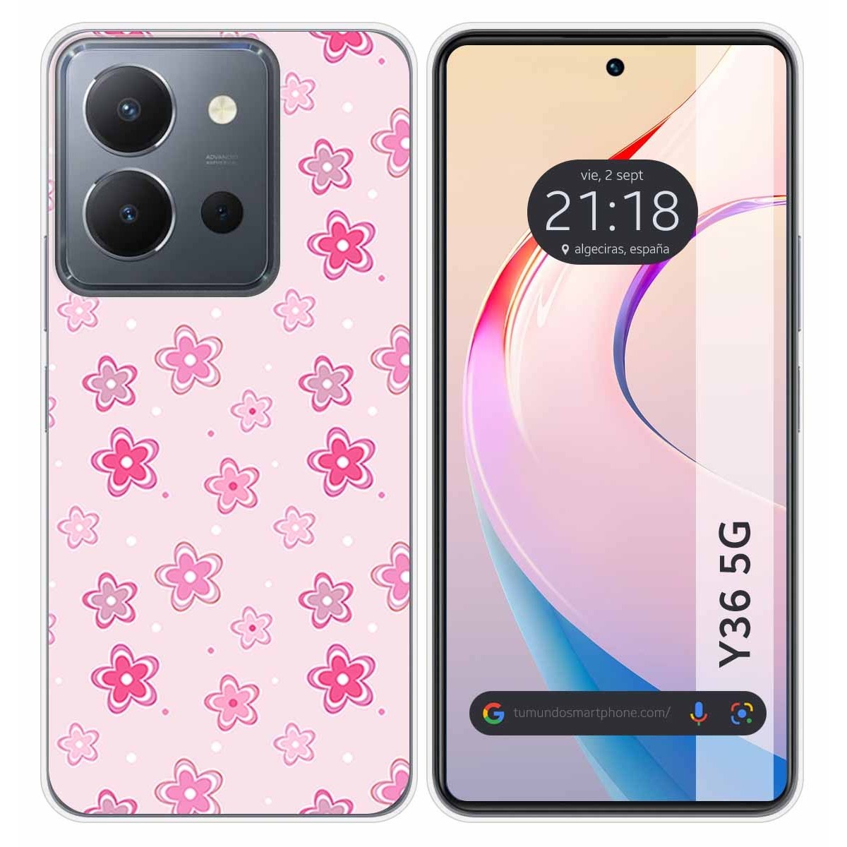 Funda Silicona para Vivo Y36 4G / 5G diseño Flores Dibujos