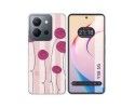 Funda Silicona para Vivo Y36 4G / 5G diseño Flores Vintage Dibujos