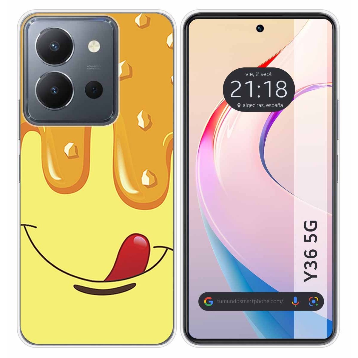 Funda Silicona para Vivo Y36 4G / 5G diseño Helado Vainilla Dibujos