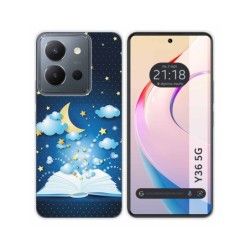 Funda Silicona para Vivo Y36 4G / 5G diseño Libro Cuentos Dibujos