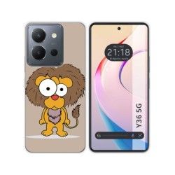 Funda Silicona para Vivo Y36 4G / 5G diseño Leon Dibujos