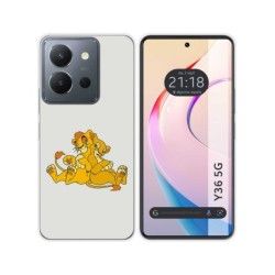 Funda Silicona para Vivo Y36 4G / 5G diseño Leones Dibujos