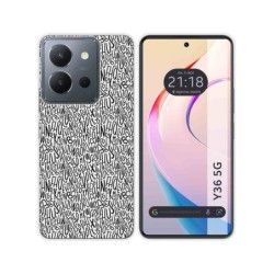 Funda Silicona para Vivo Y36 4G / 5G diseño Letras Dibujos
