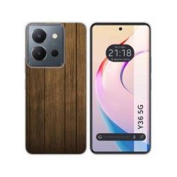 Funda Silicona para Vivo Y36 4G / 5G diseño Madera Dibujos