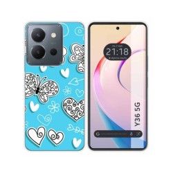 Funda Silicona para Vivo Y36 4G / 5G diseño Mariposas Dibujos