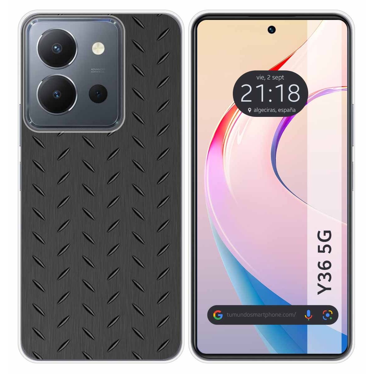Funda Silicona para Vivo Y36 4G / 5G diseño Metal Dibujos